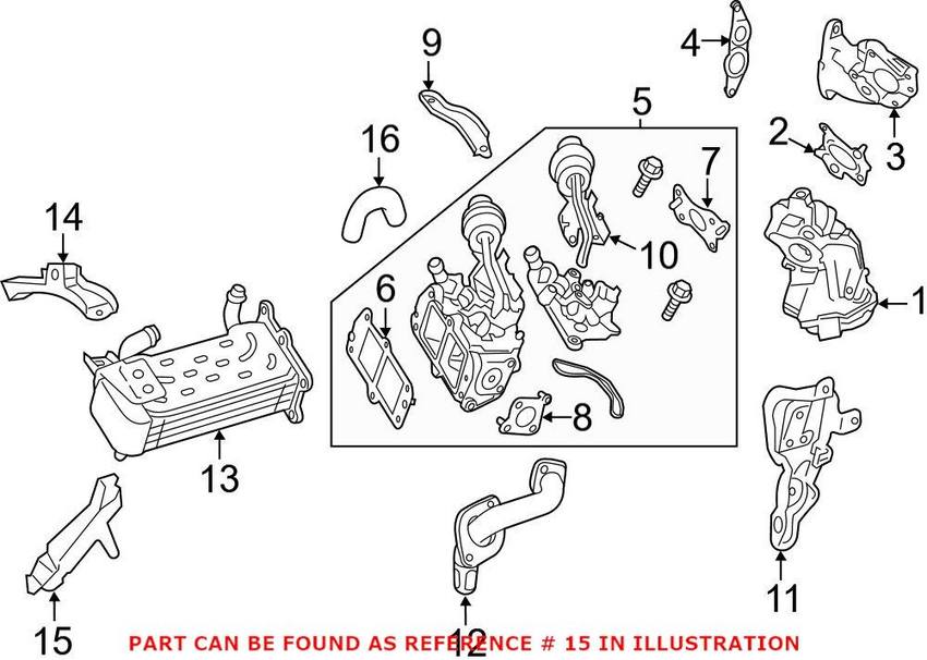 Mercedes EGR Cooler Bracket - Lower 6510901027